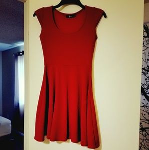 Red mini dress